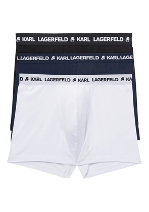 Karl Lagerfeld logo waistband boxer shorts (pack of three) - Blue