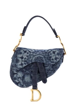 Christian Dior Pre-Owned Saddle Handbag Tie Dye Printed Denim Mini shoulder bag - Blue