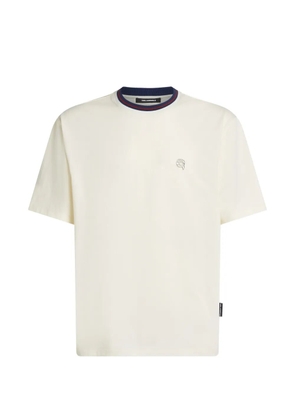 Karl Lagerfeld striped neck Ikon relaxed T-shirt - Neutrals