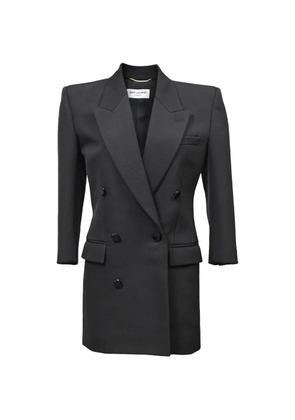 Saint Laurent Pre-Owned double-breasted wool coat - Black