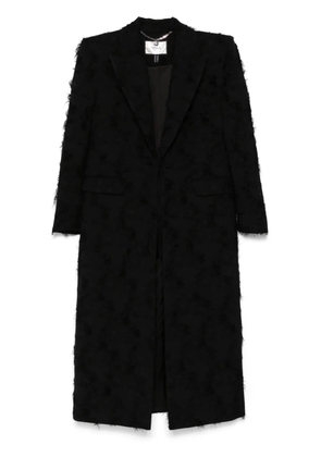 NISSA fringed coat - Black