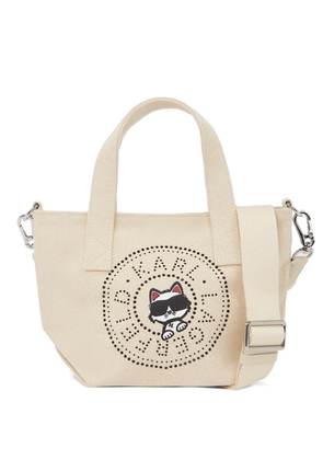 Karl Lagerfeld small Ikon Choupette tote bag - Neutrals
