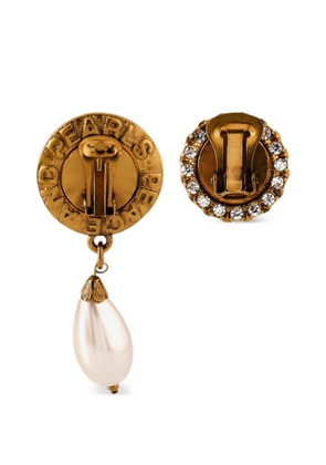 Moschino asymmetric pearl drop earrings - Gold