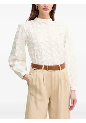 Hoss Intropia embroidered lace-insert blouse - White