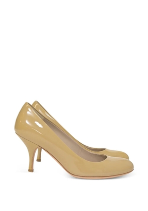Miu Miu Pre-Owned mid-heel patent pumps - Neutrals