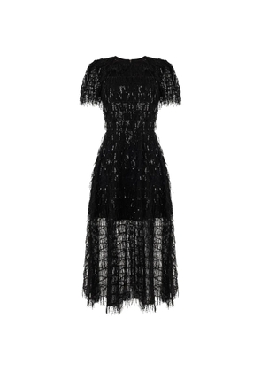 POST MERIDIEM round-neck midi dress - Black