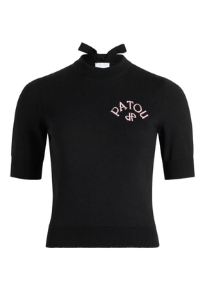 Patou logo-embroidered sweater - Black