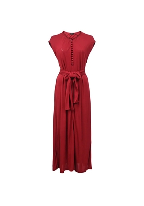 JOSEPH Romy button-fastening midi dress - Red