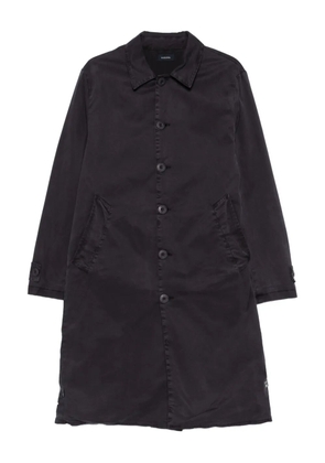 KEELING buttoned collared single-breasted coat - Blue