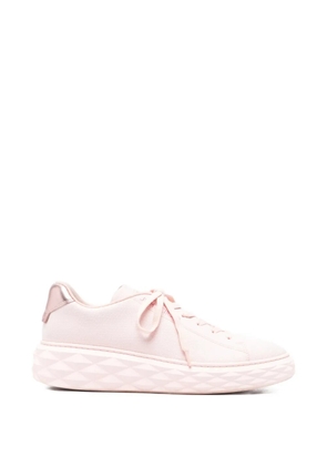 Jimmy Choo Pre-Owned Diamond Light Maxi lace-up sneakers - Pink