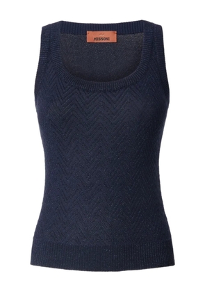 Missoni chevron-pattern sleeveless top - Blue