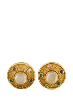 Denise Roberge moonstone clip-on earrings - Gold