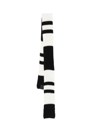 Nº21 striped wool scarf - Black