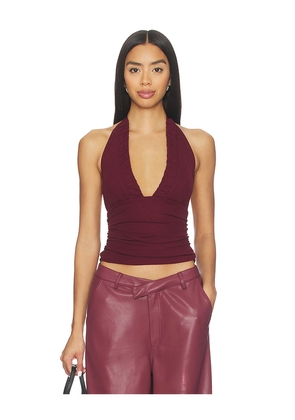 SOVERE Alora Top in Burgundy. Size M. Also in L, S, XS.