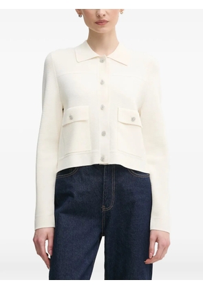 OUI embellished pocket cardigan - White