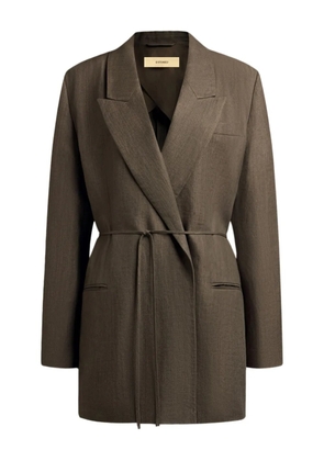 12 STOREEZ belted blazer - Brown