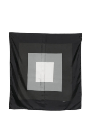 Lardini geometric silk scarf - Black