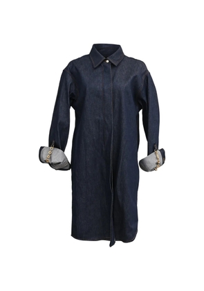 Loewe Pre-Owned chain-trim denim shirt - Blue