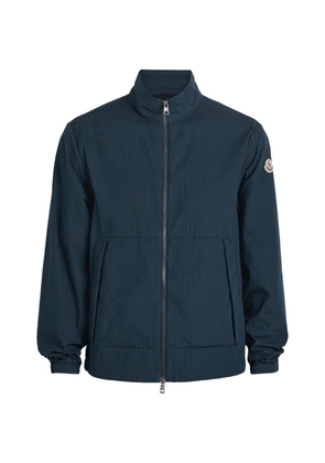 Moncler zipped textured jacket - Blue