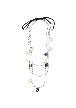 Maria Calderara disc beaded necklace - White