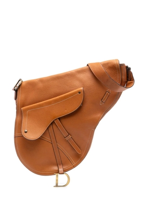 Christian Dior Pre-Owned 2002 Leather Baudrier Saddle Bag crossbody bag - Brown