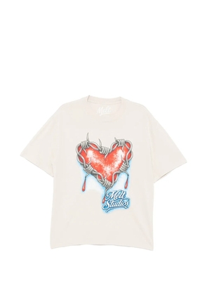 Melt graphic-print T-shirt - Neutrals
