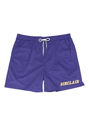 Sinclair logo-print drawstring shorts - Purple
