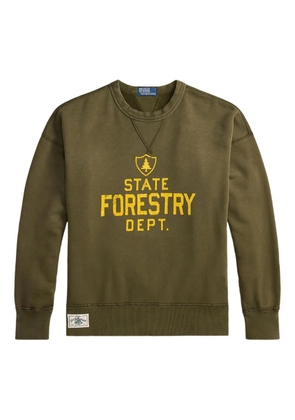 Polo Ralph Lauren embroidered-logo fleece sweatshirt - Green