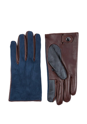 Paul & Shark colour-block gloves - Brown