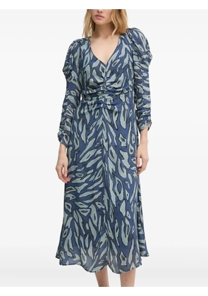 Hoss Intropia abstract-print midi dress - Blue