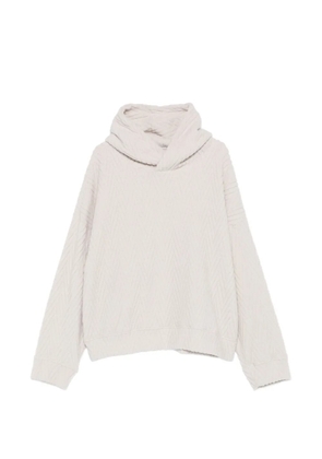 Bonsai zigzag-patterned oversized hoodie - Neutrals