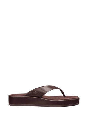 Reformation platform thong eden sandals - Brown