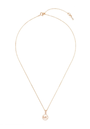 Michael Kors Pavé logo-charm necklace - Gold