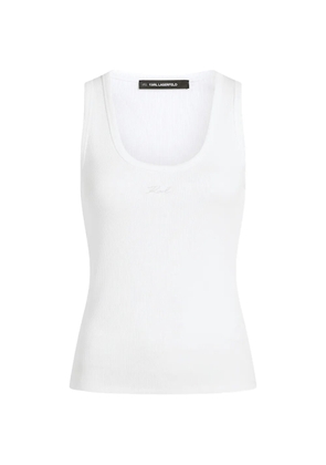 Karl Lagerfeld scoop-neck tank top - White