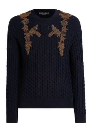 Dolce & Gabbana embellished-detail sweater - Blue