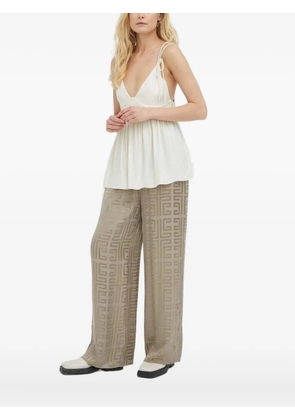 lovechild tie-strap smocked blouse - White