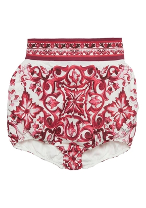 Dolce & Gabbana Pre-Owned printed high-waist shorts - White