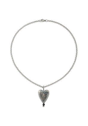 Poison Drop Lab cast heart necklace - Silver