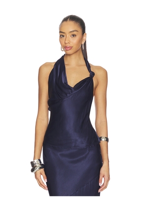 SNDYS Junie Halter Top in Navy. Size L. Also in M, S, XL, XS, XXL, XXS.