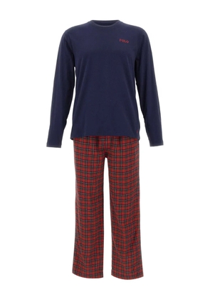 Polo Ralph Lauren tartan logo embroidery pyjama set - Blue