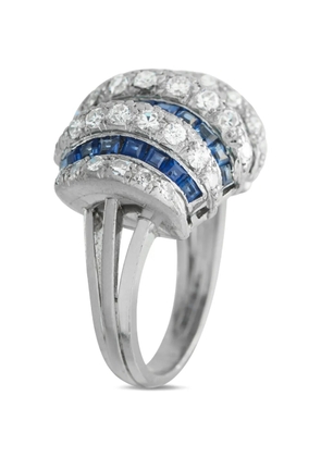 LB Exclusive diamond and sapphire ring - Silver
