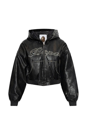 A BATHING APE® embellished hooded jacket - Black