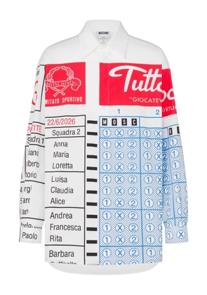 Moschino printed cotton shirt - White