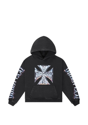 GODSPEED logo-detail cotton hoodie - Black