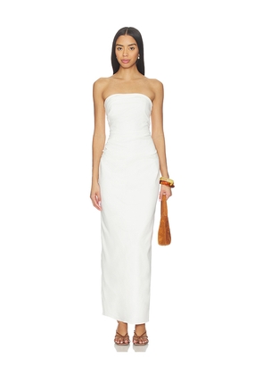 SNDYS Mimi Maxi Dress in White. Size L. Also in M, S, XL, XS, XXL, XXS.