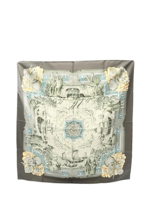 Hermès Pre-Owned 2000s graphic silk scarf - Neutrals