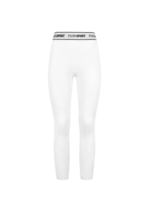 Plein Sport logo elastic leggings - White