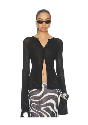 SNDYS Hadley Cardigan in Black. Size L. Also in M, S, XL, XS, XXL, XXS.