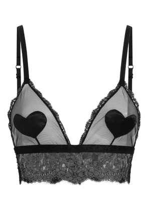 Dolce & Gabbana heart lace-trim bra - Black