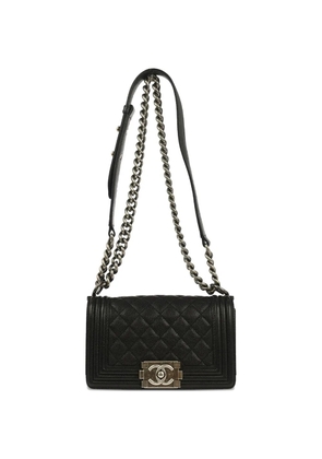 CHANEL Pre-Owned 2014 Boy Chanel quilted chain shoulder bag - Black